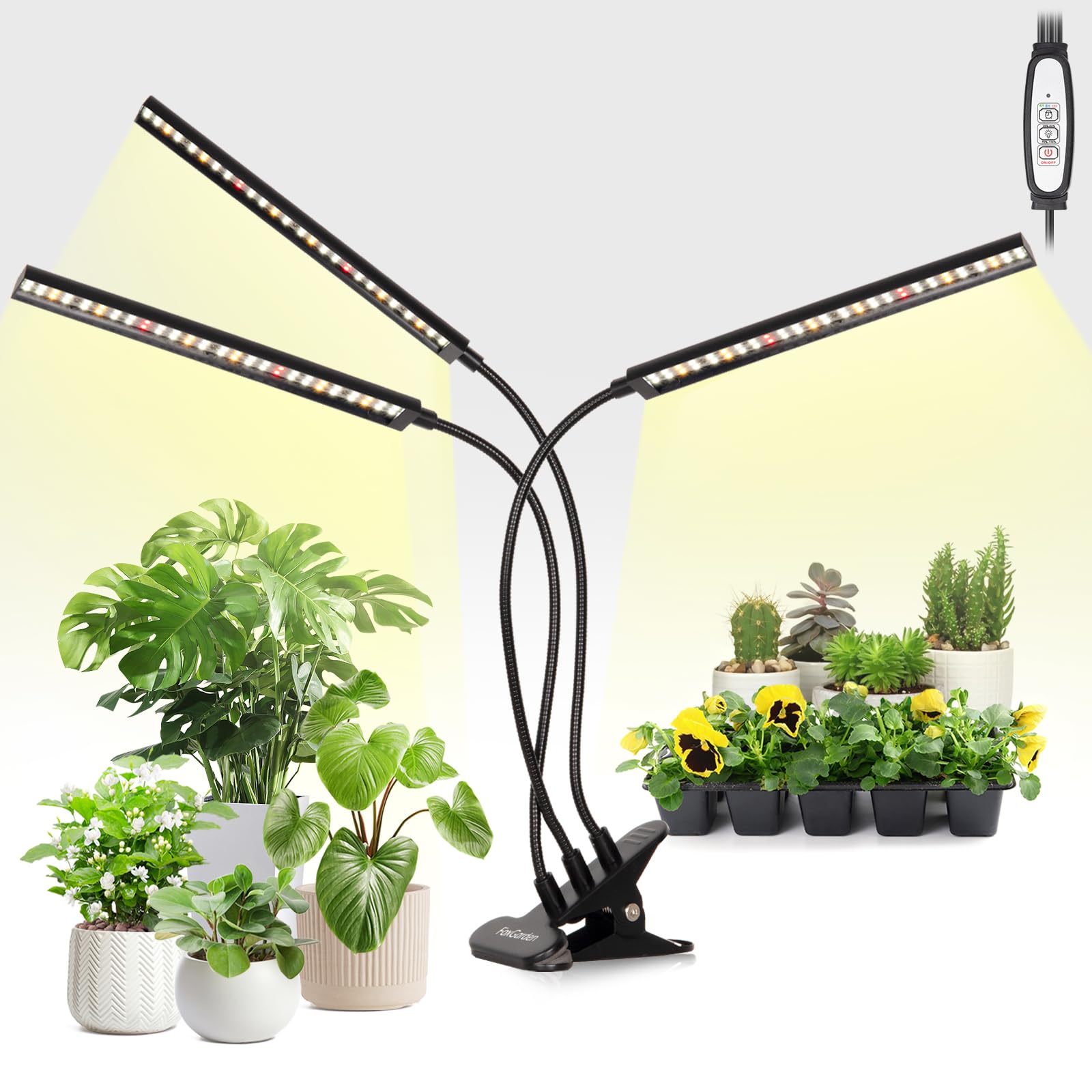 Amazon.com : FOXGARDEN Grow Lights Full Spectrum, Tri-Head Plant